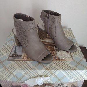 Ana Tasha Peep Toe Heeled Ankle Booties